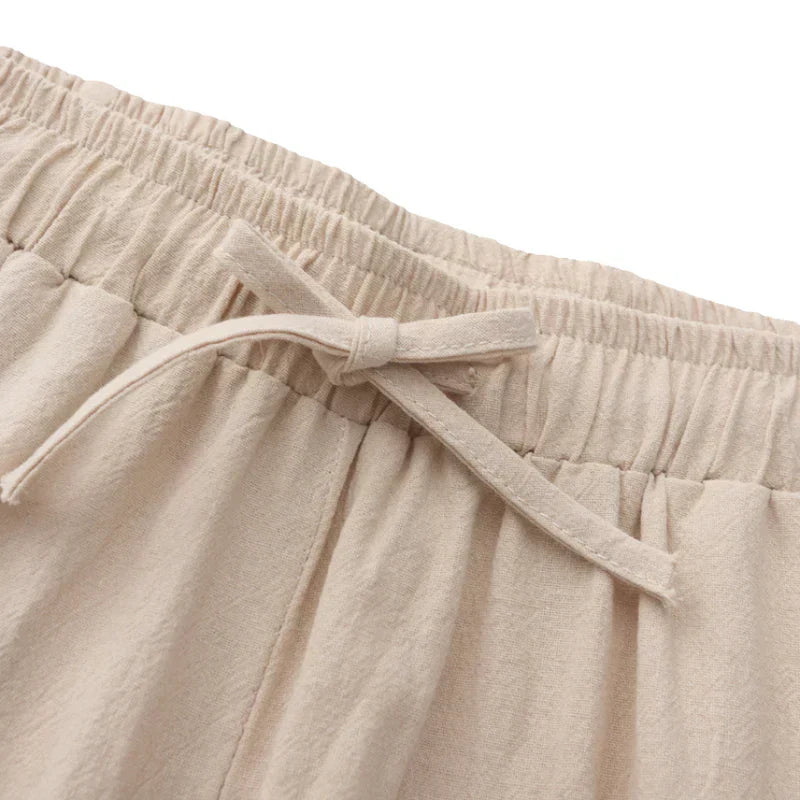 Pantalon en lin pour homme – Coupe décontractée légère été