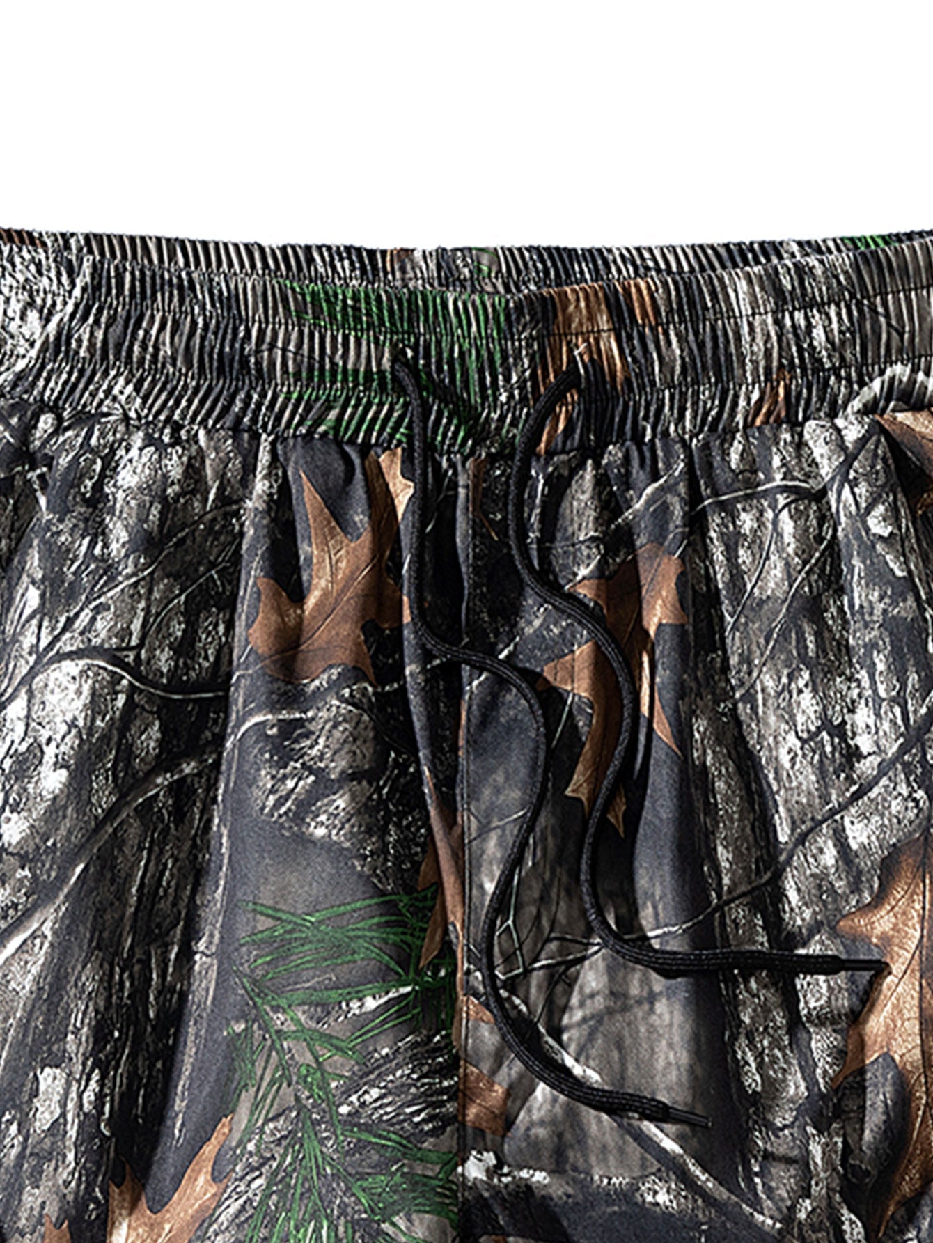 Short bermuda camouflage forêt – Style extérieur à cordon pour homme