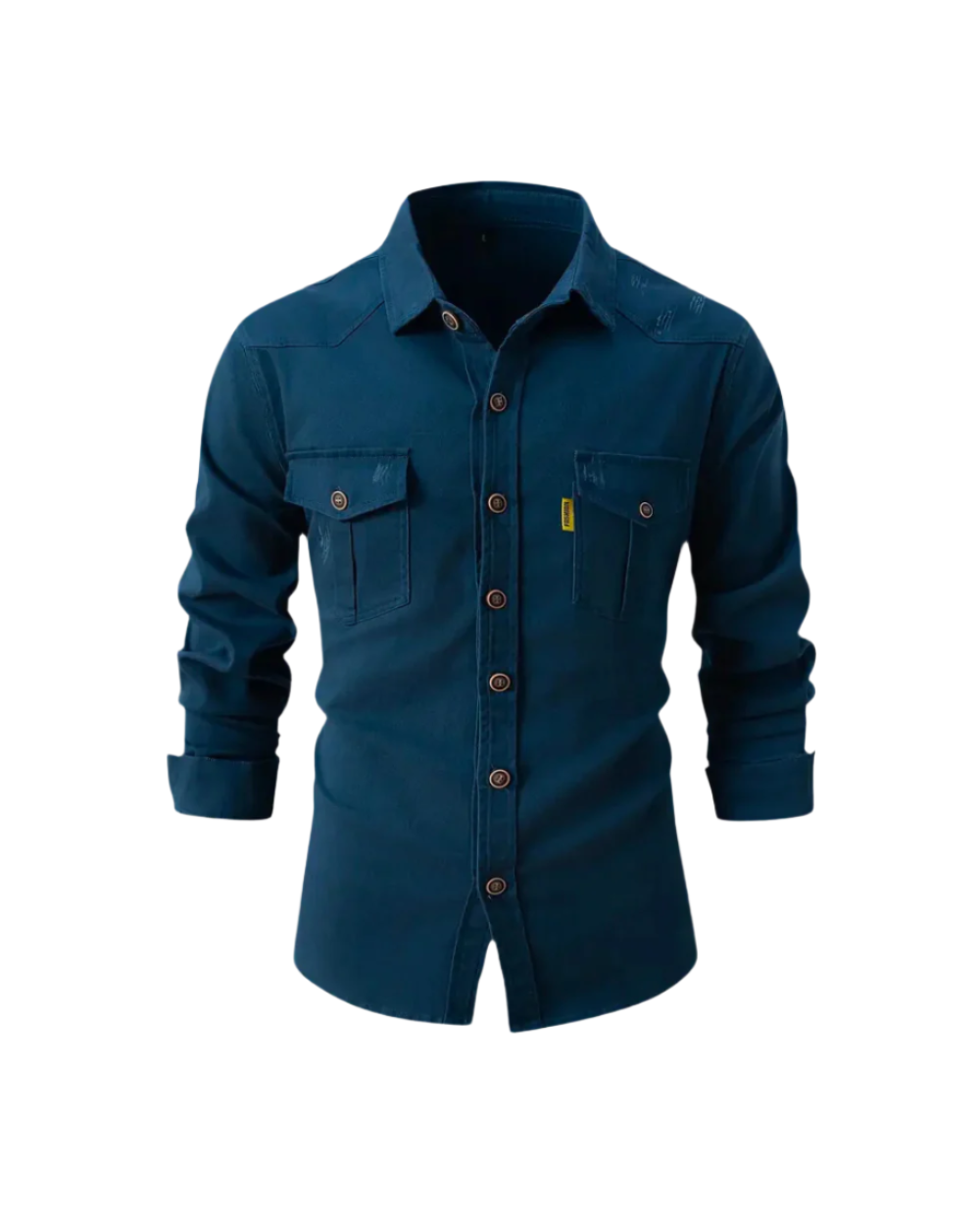 Chemise en jean boutonnée coupe moderne et décontractée pour homme