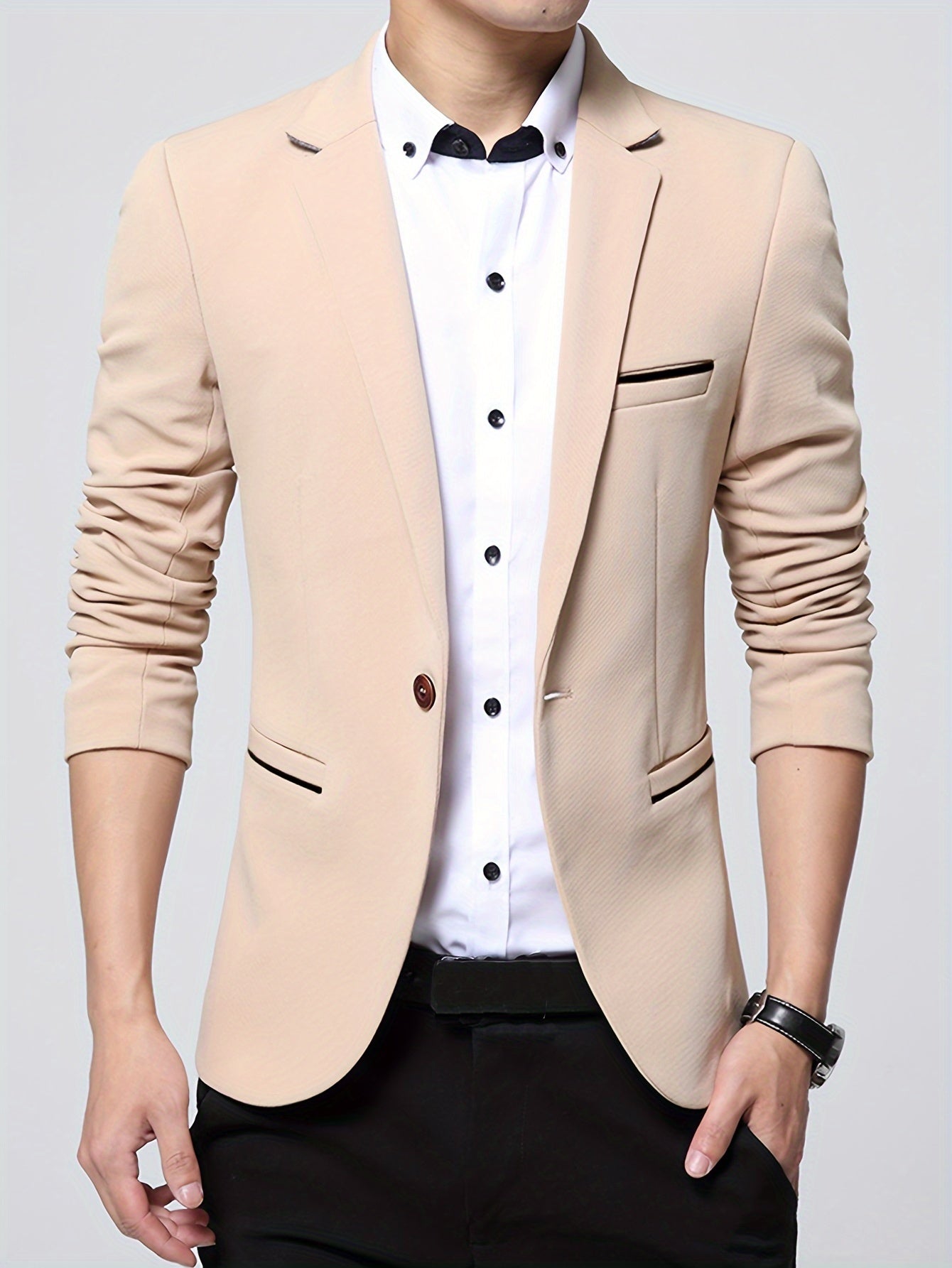 Blazer sur mesure à un bouton pour homme – Coupe élégante