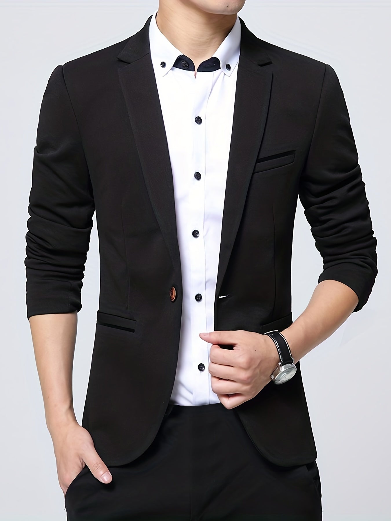 Blazer sur mesure à un bouton pour homme – Coupe élégante