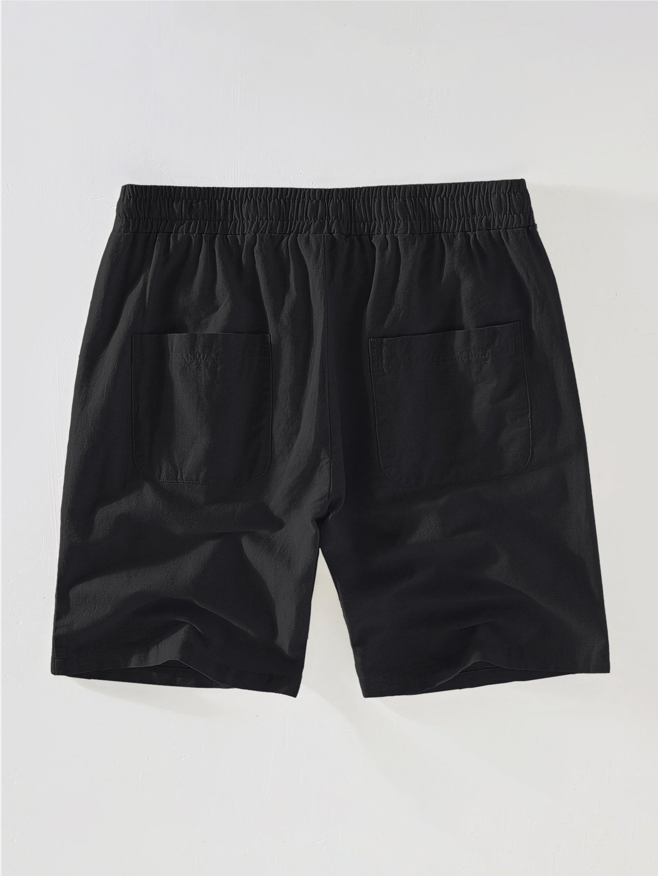 Chemise boutonnée rayée et short en lin deux ensembles pour un style estival décontracté