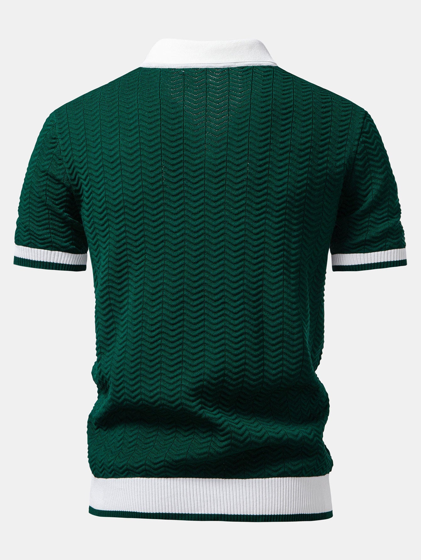 Chemises au crochet homme polo tricoté col V élégant tendance
