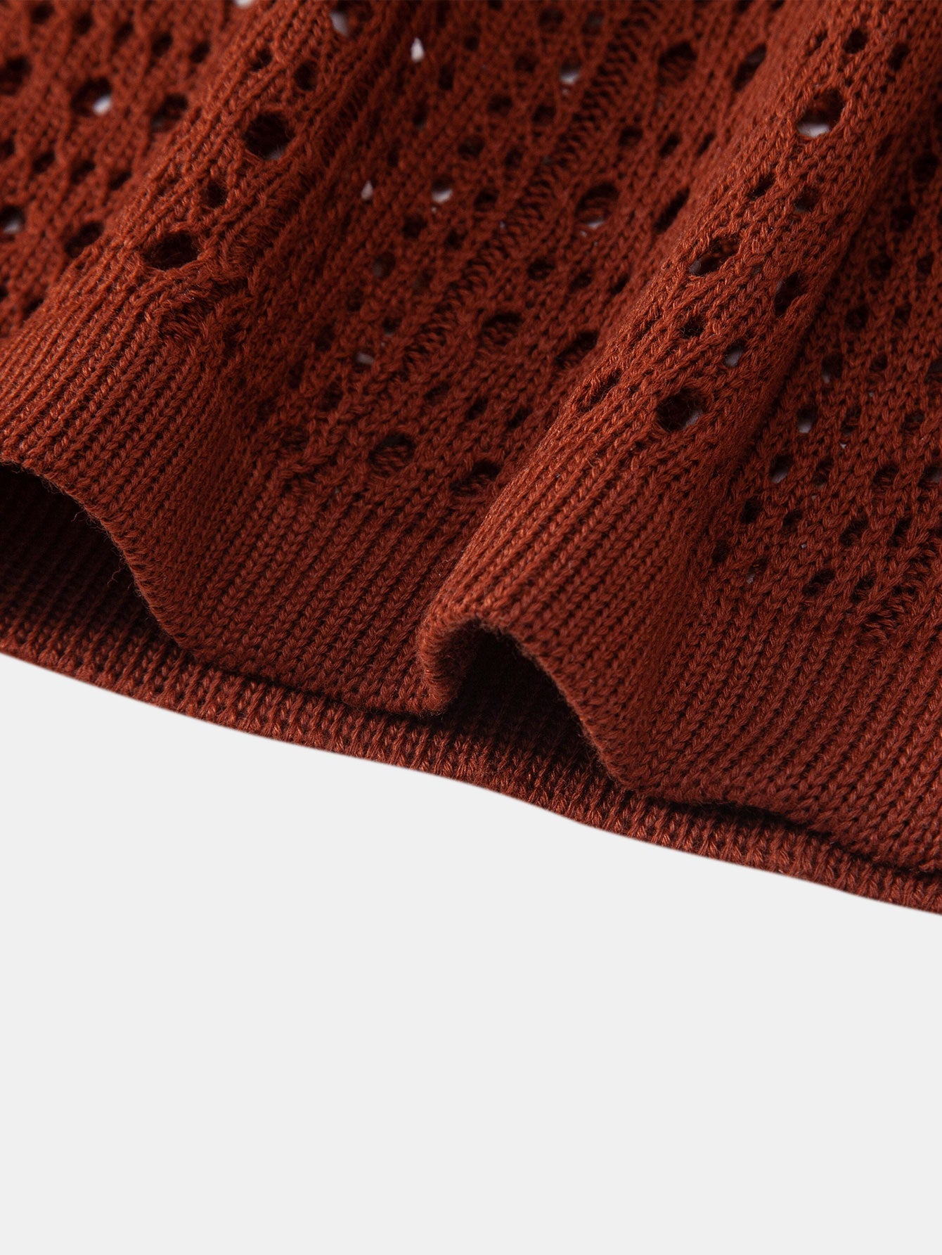 Chemises au crochet homme polo col V tricoté élégant tendance