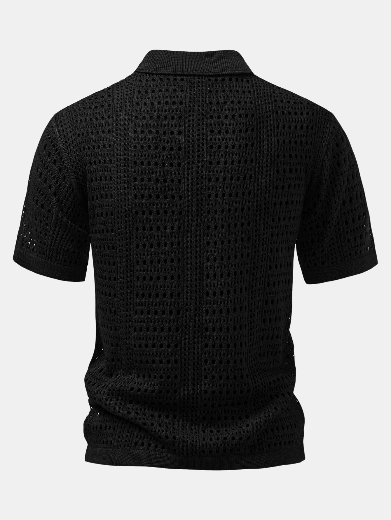 Chemises au crochet homme polo col V tricoté élégant tendance