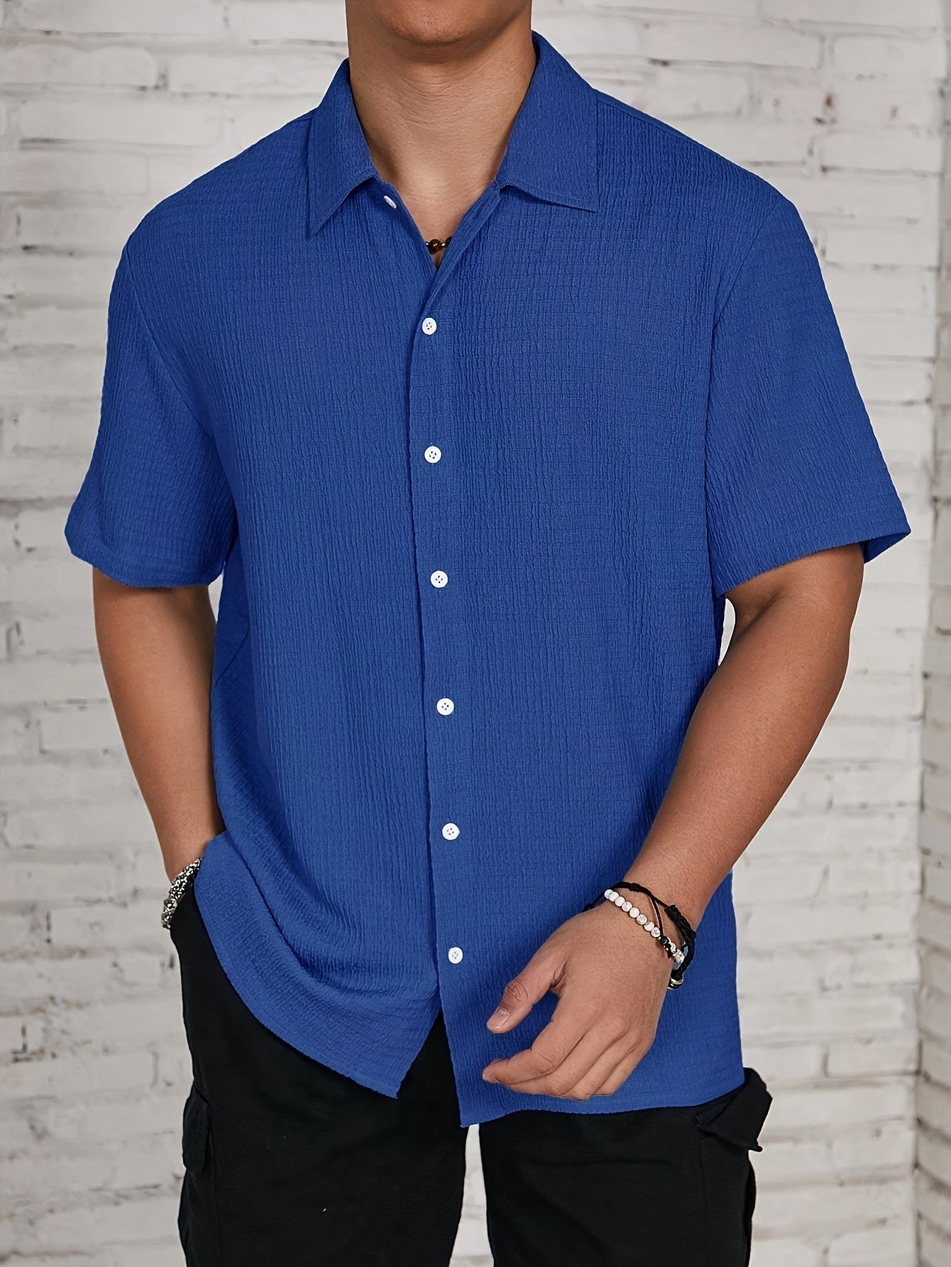 Chemise Casual à Manches Courtes pour Homme – Style Léger Boutonné