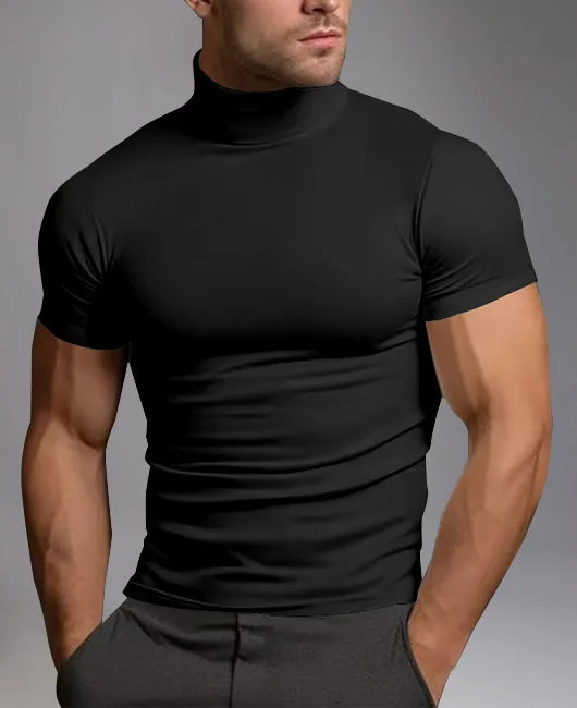Solvsvanen | Chemise slim unie à col roulé