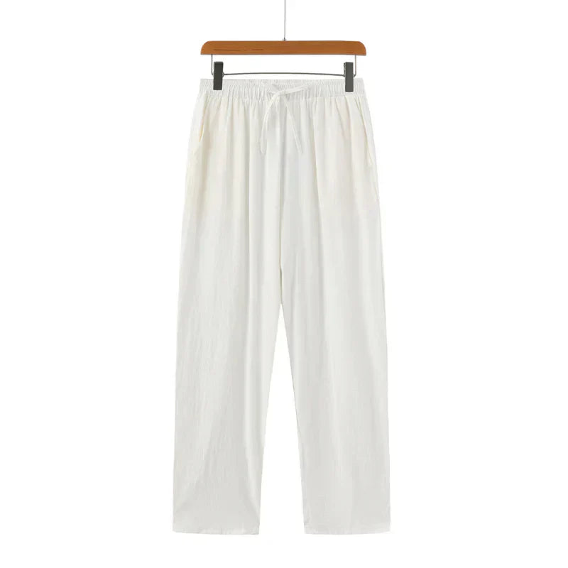 Pantalon en lin pour homme – Coupe décontractée légère été