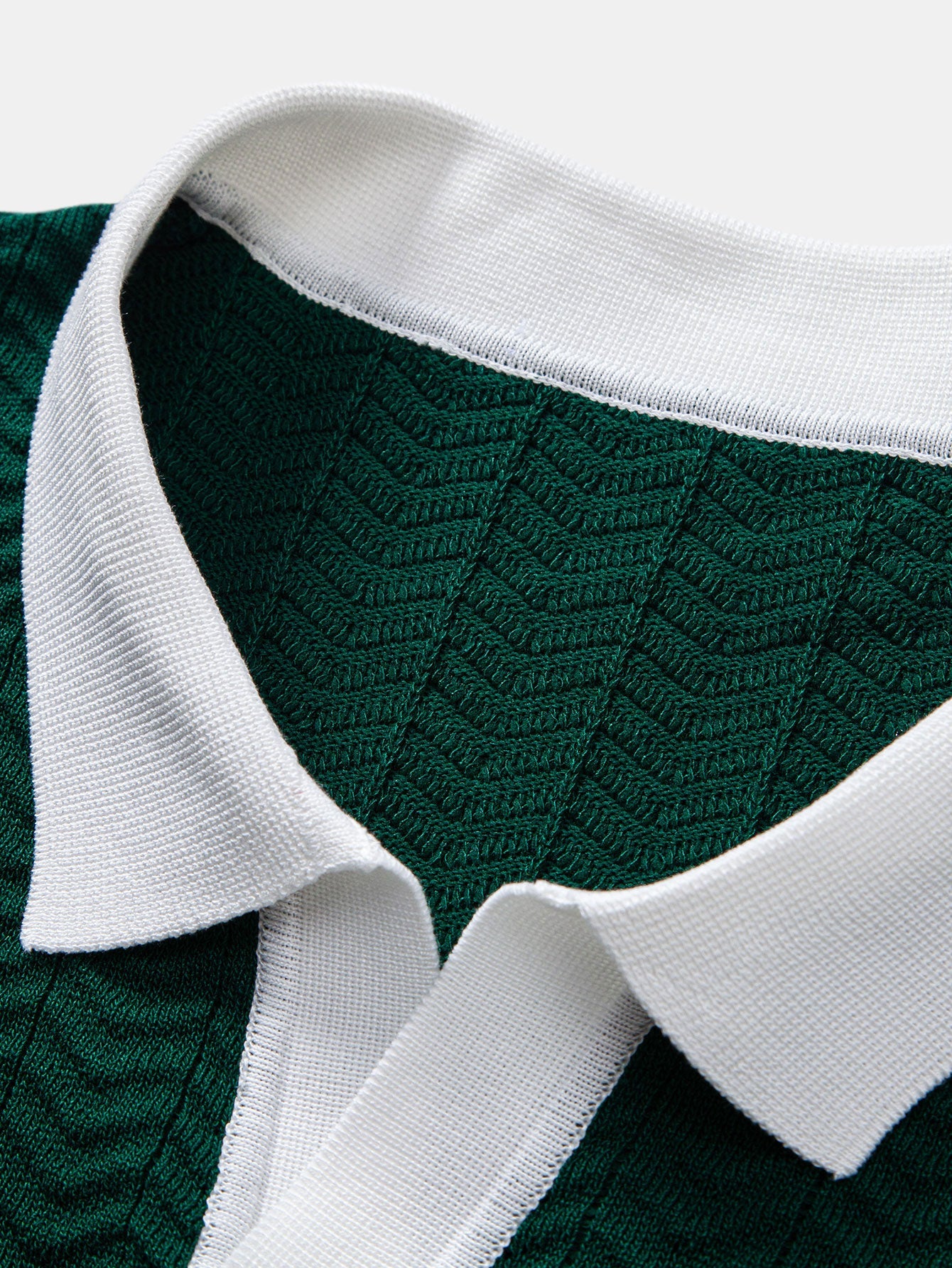 Chemises au crochet homme polo tricoté col V élégant tendance