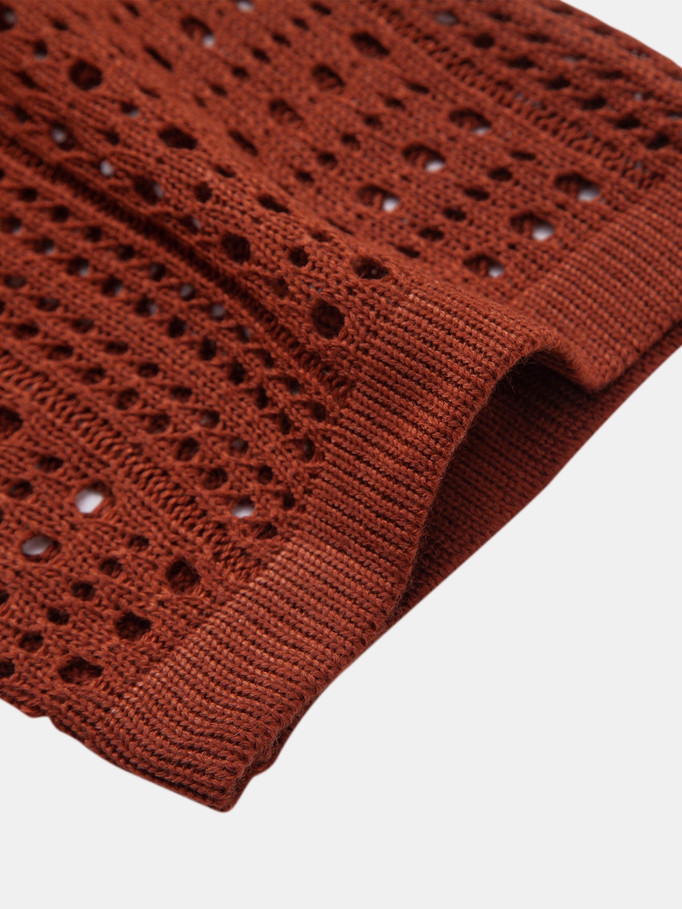 Chemises au crochet homme polo col V tricoté élégant tendance