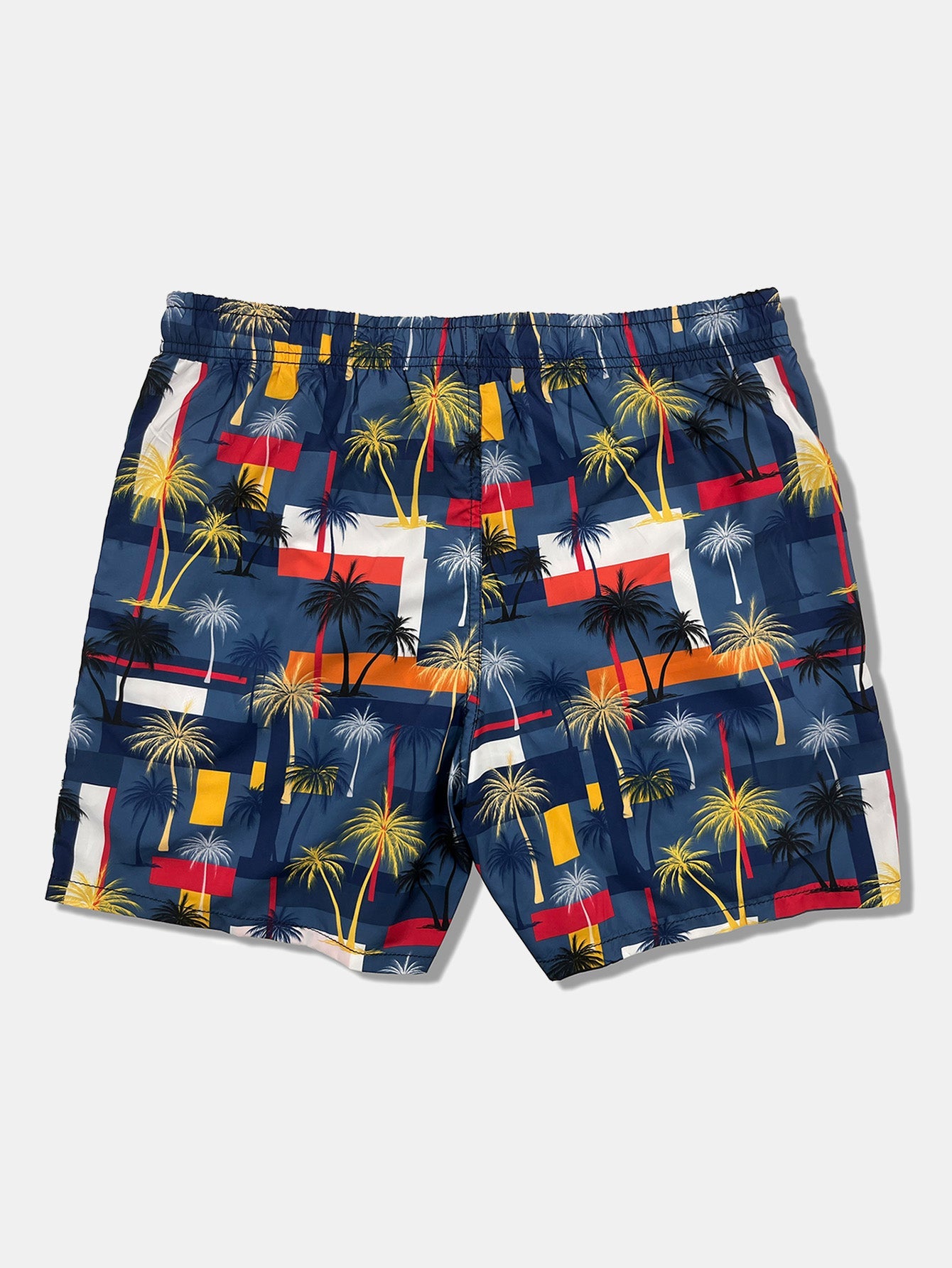 Ensemble t-shirt et short de bain imprimé palmiers – Tenue de plage d'été pour homme