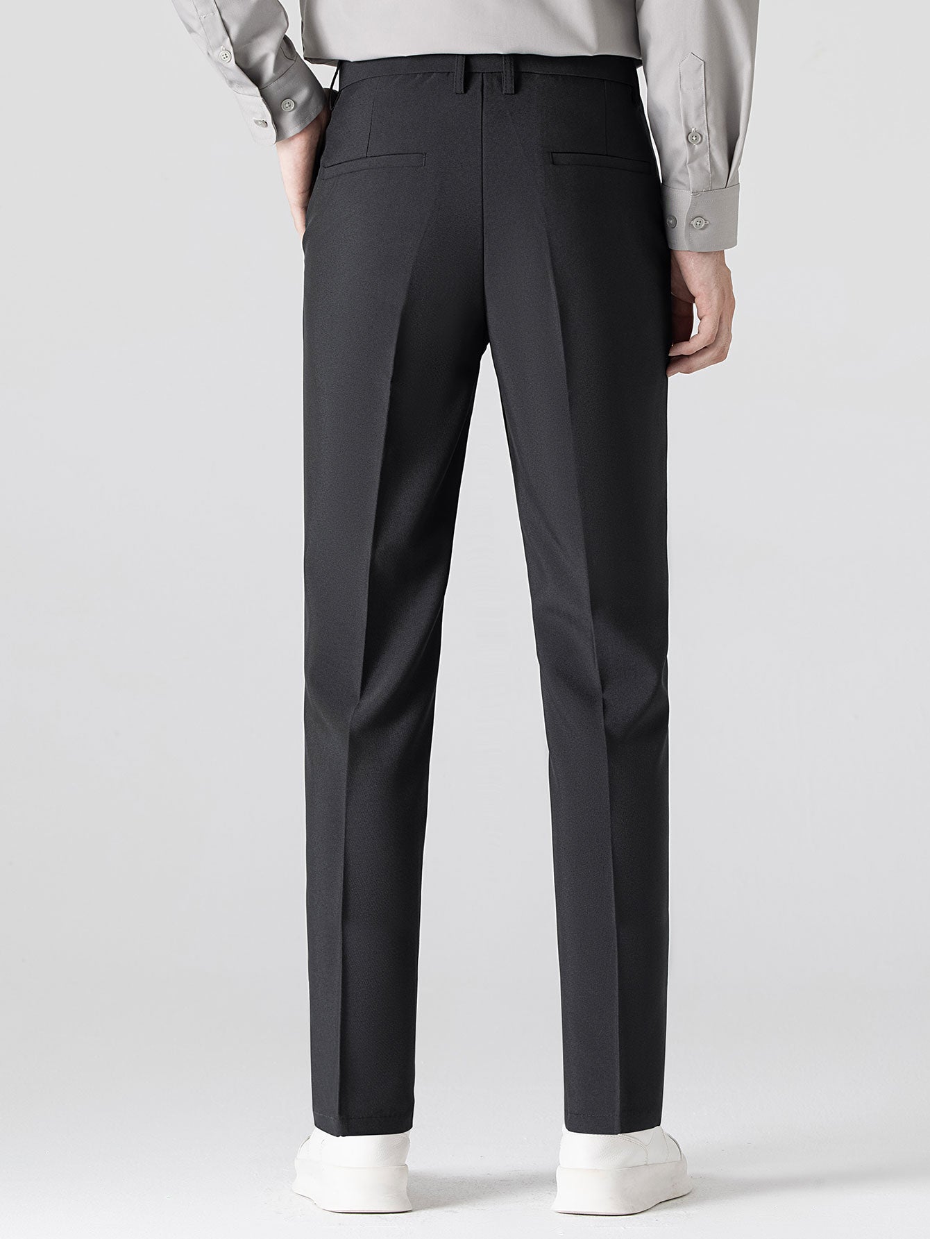 Polo V col jacquard & pantalon fuselé – Ensemble golf homme