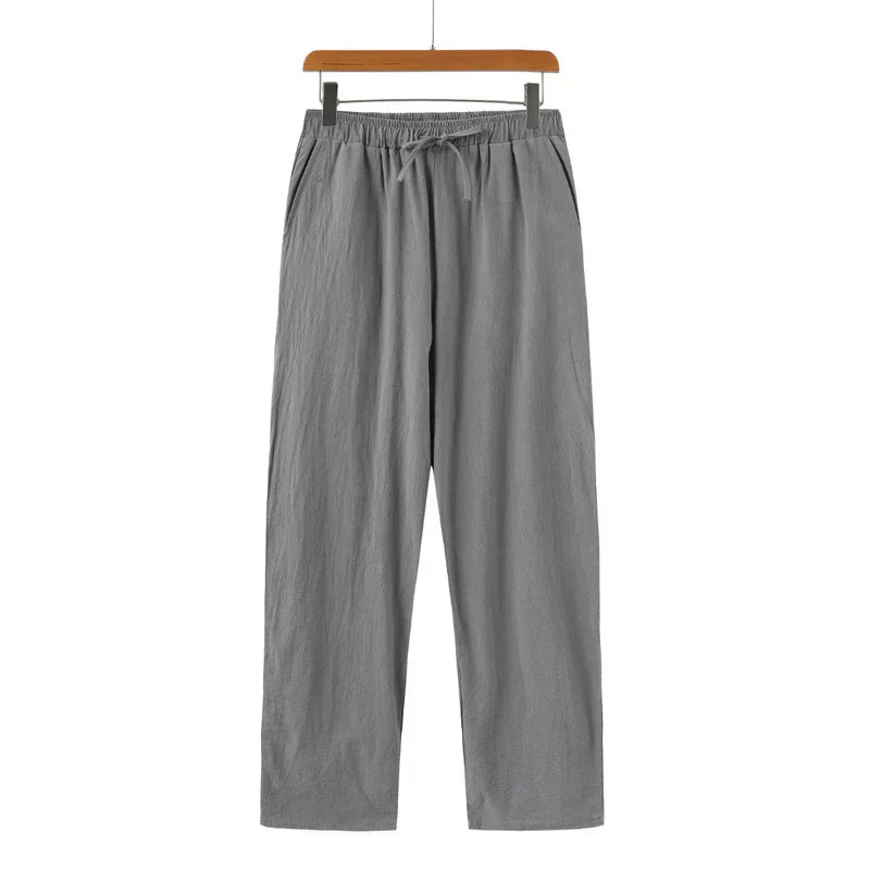 Pantalon en lin pour homme – Coupe décontractée légère été