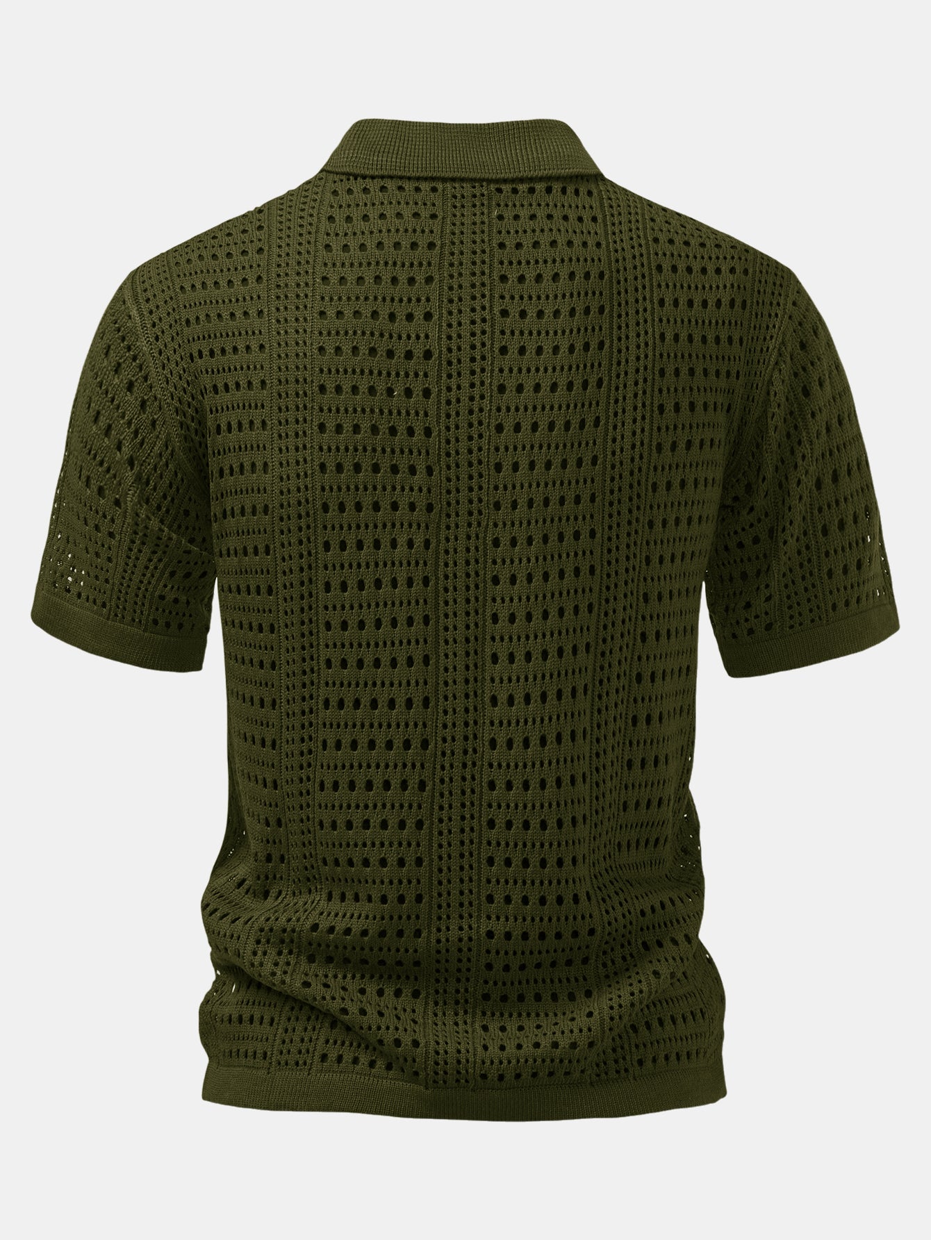 Chemises au crochet homme polo col V tricoté élégant tendance