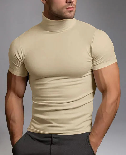 Solvsvanen | Chemise slim unie à col roulé