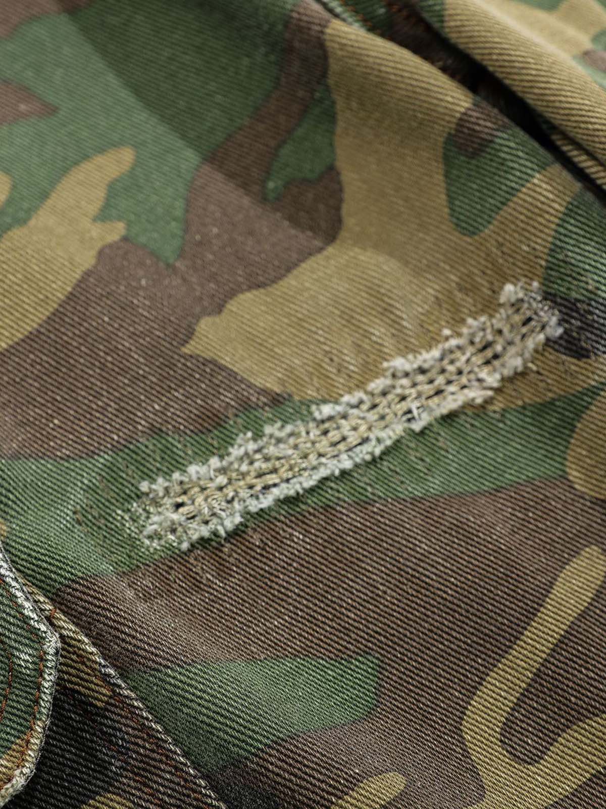 Pantalon ample déchiré - Pantalon camouflage à jambe large pour homme