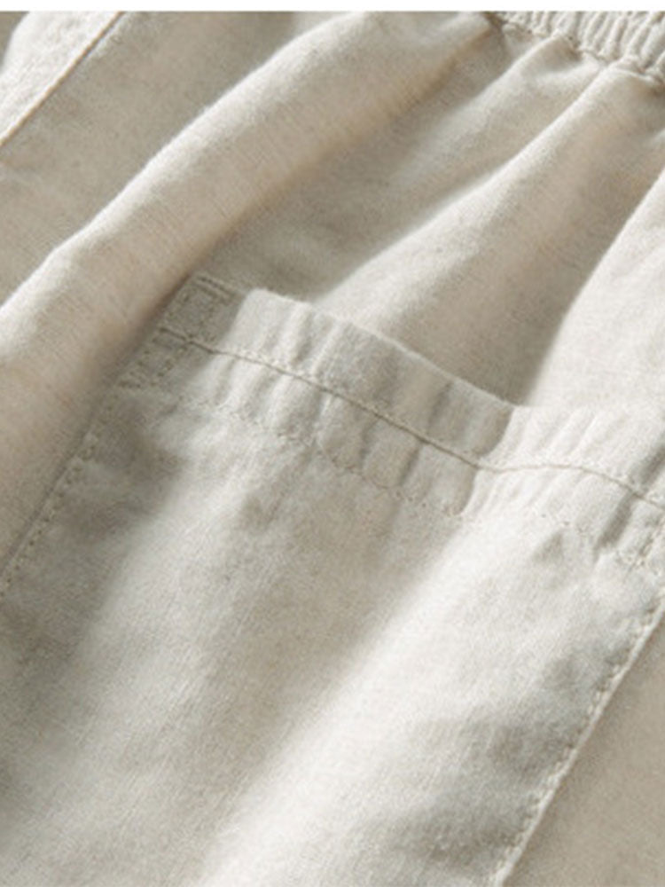 Ensemble à manches courtes pour homme – Tenue d'été légère en lin