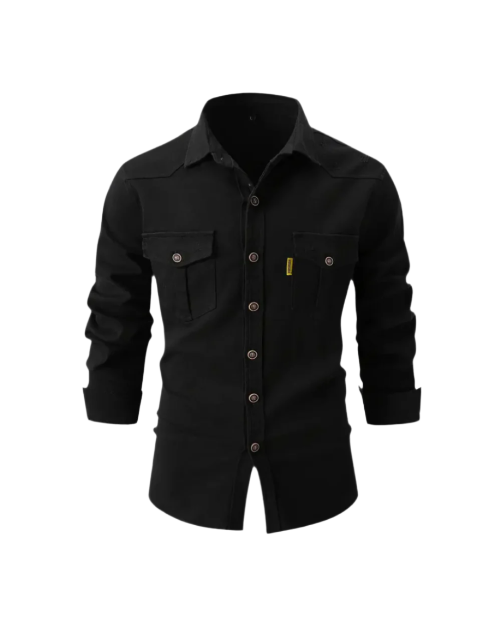 Chemise en jean boutonnée coupe moderne et décontractée pour homme