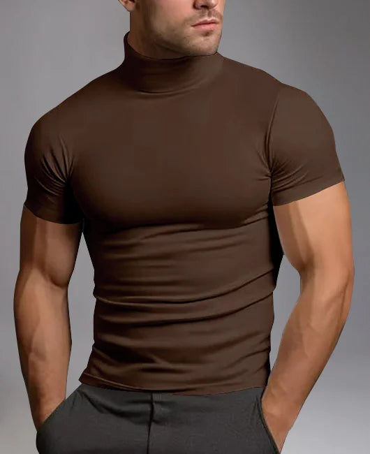 Solvsvanen | Chemise slim unie à col roulé