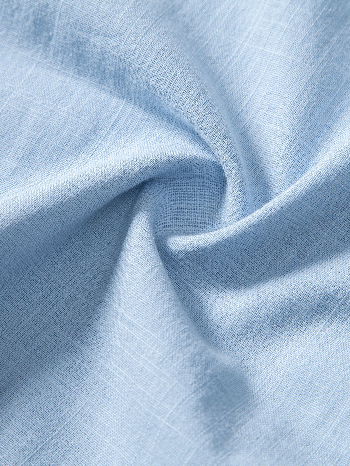 Chemise boutonnée d'été légère et contrastée aspect lin pour homme