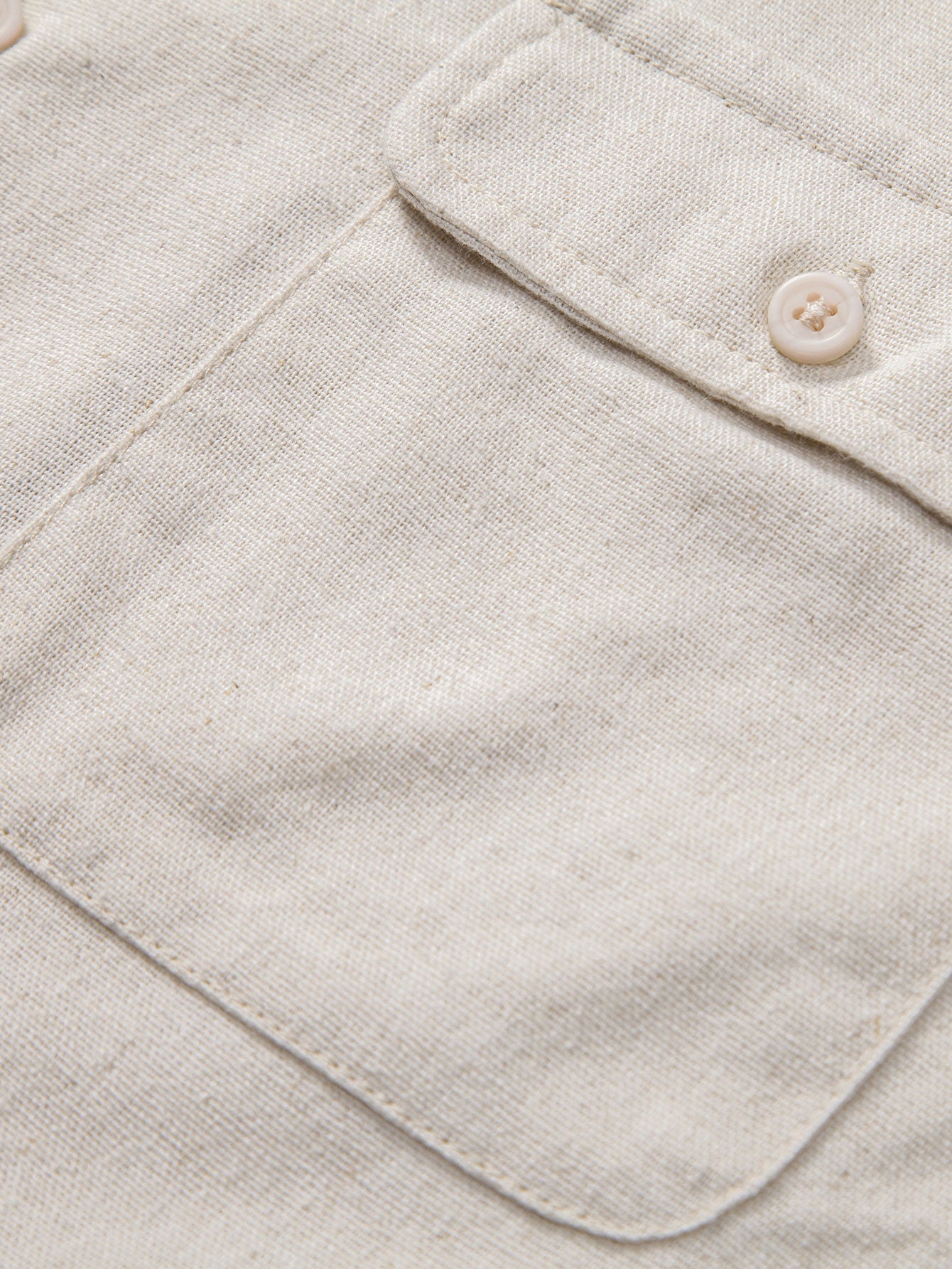 Chemise cubaine boutonnée en lin avec poches pour homme - tenues de vacances d'été