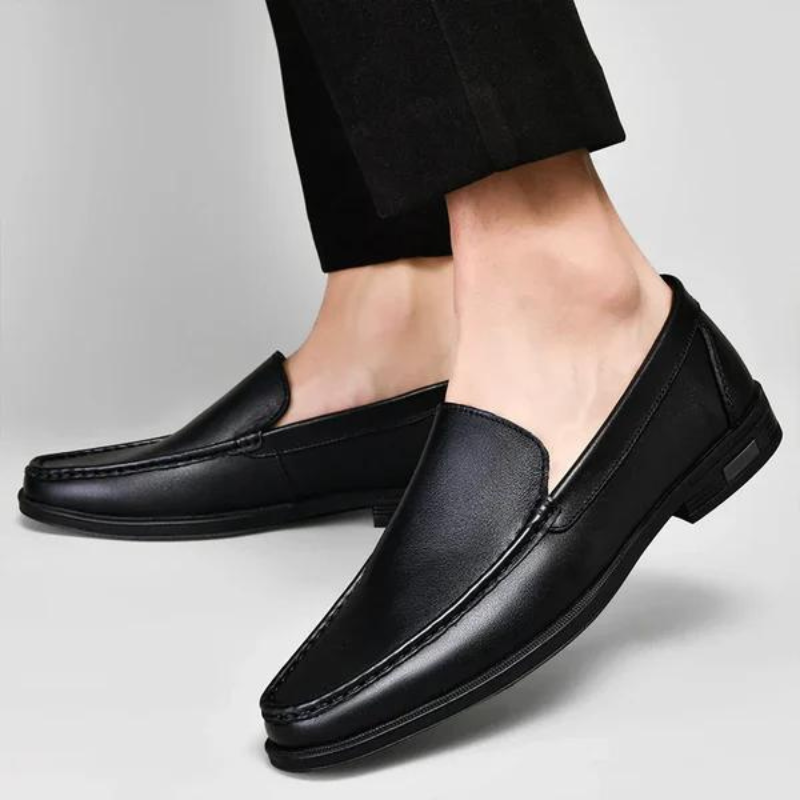 Mocassins en cuir – Chaussures habillées à enfiler haut de gamme pour homme