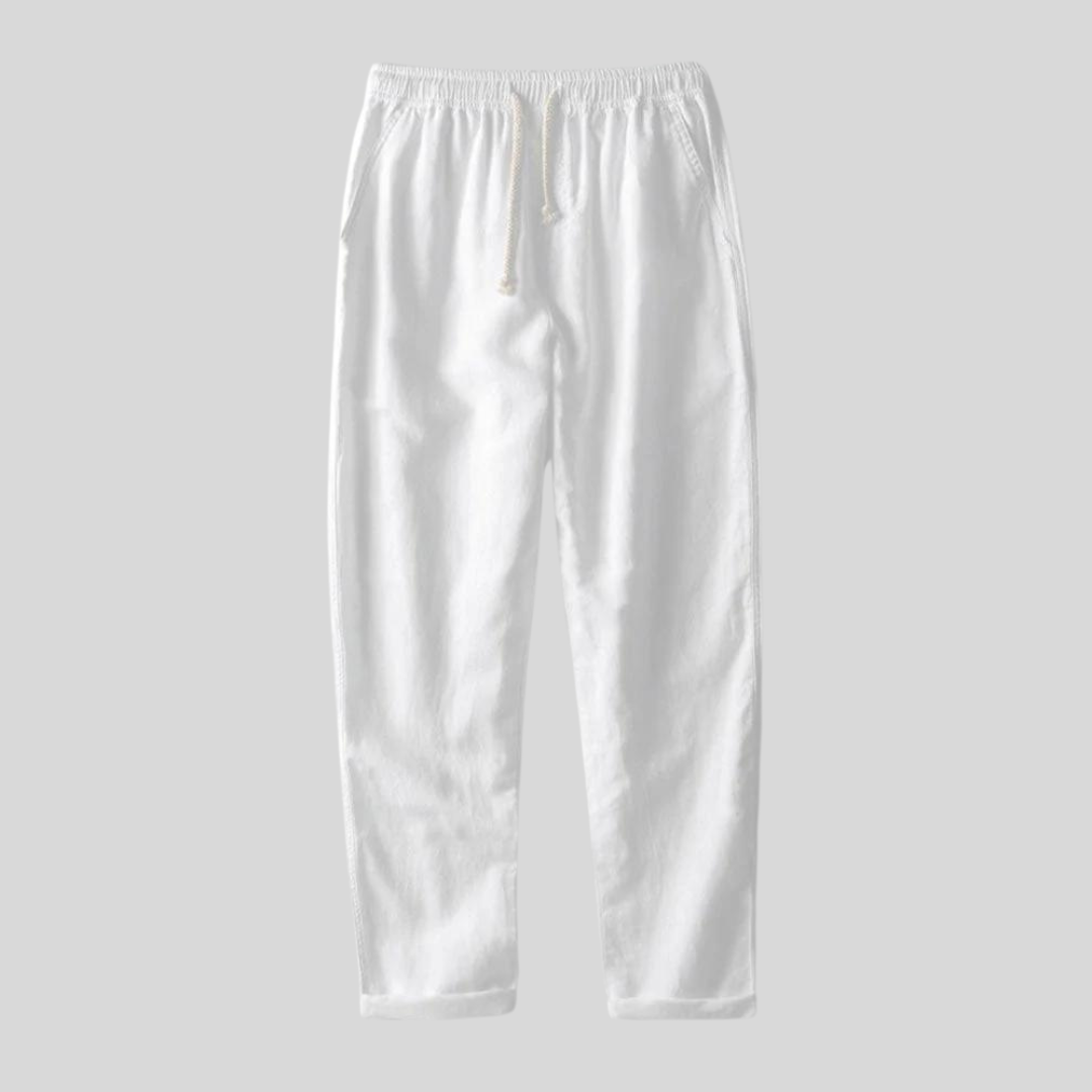Ensemble chemise et pantalon en lin de luxe pour homme – Vêtements d'été respirants