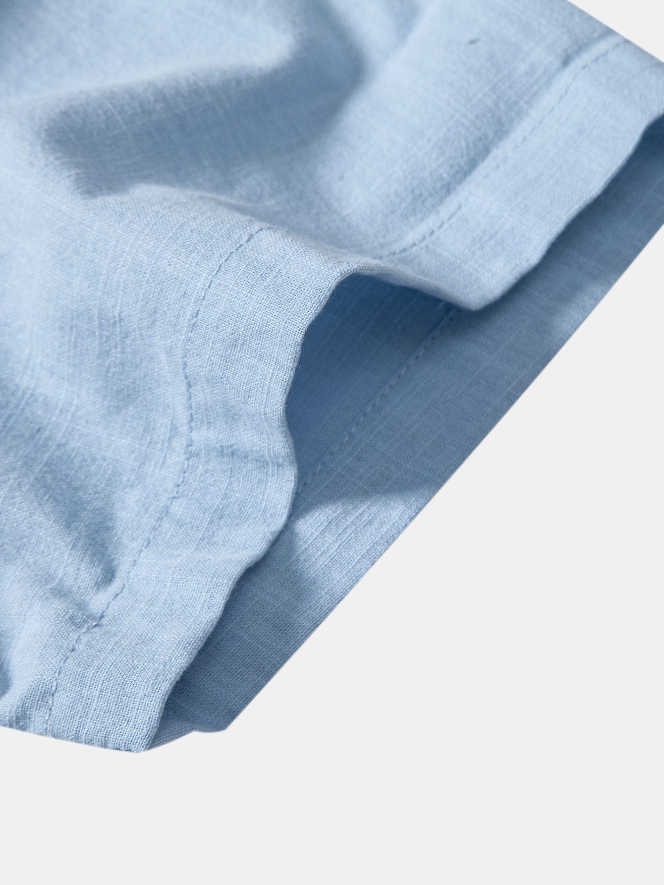 Chemise boutonnée d'été légère et contrastée aspect lin pour homme
