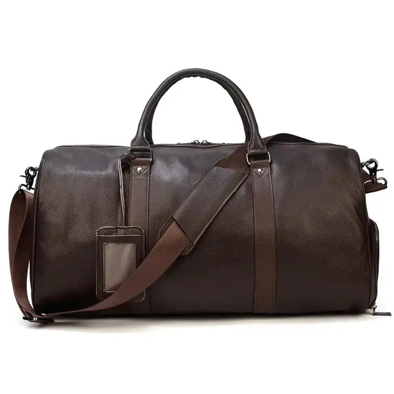 Alaric - Sac polochon de luxe en cuir véritable