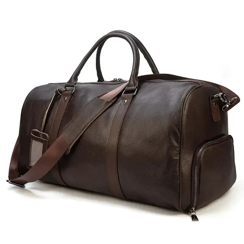 Alaric - Sac polochon de luxe en cuir véritable