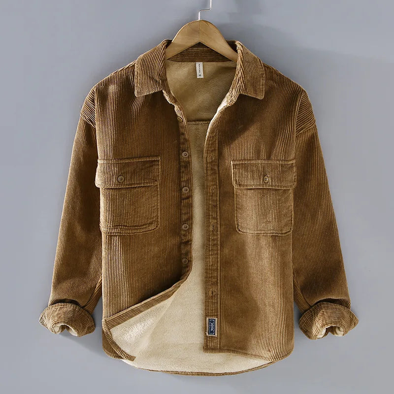 Axel - Veste en velours côtelé avec doublure en polaire, parfaite pour un style décontracté et chaleureux