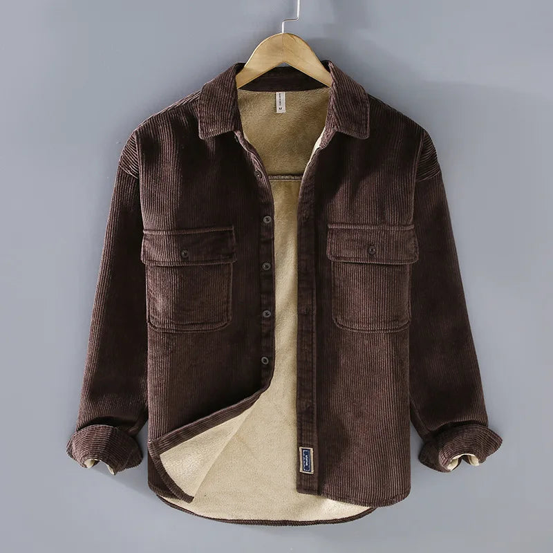 Axel - Veste en velours côtelé avec doublure en polaire, parfaite pour un style décontracté et chaleureux