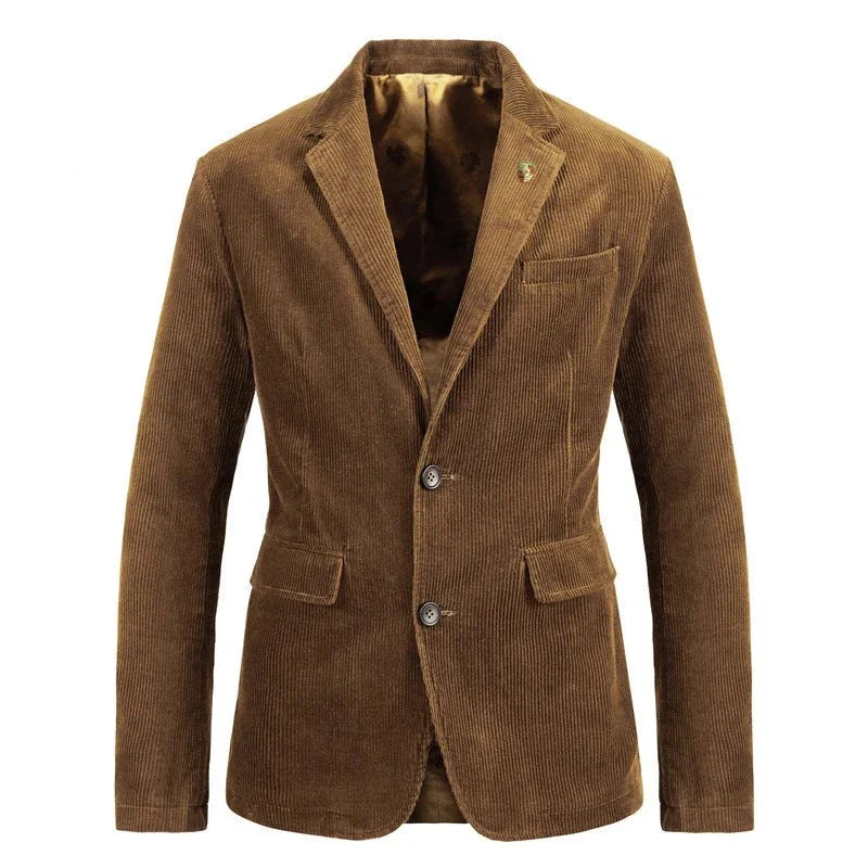 Blazer en velours côtelé pour homme, style classique 1