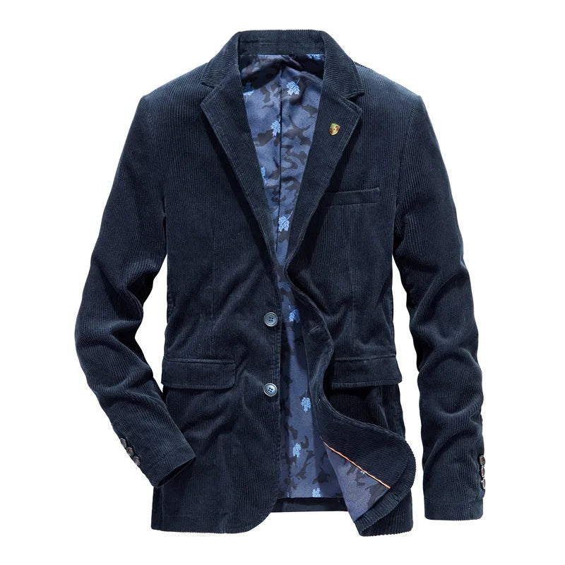 Blazer en velours côtelé pour homme, style classique 5