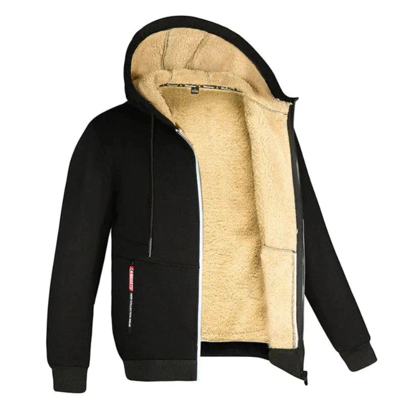 Cardigan à capuche en laine