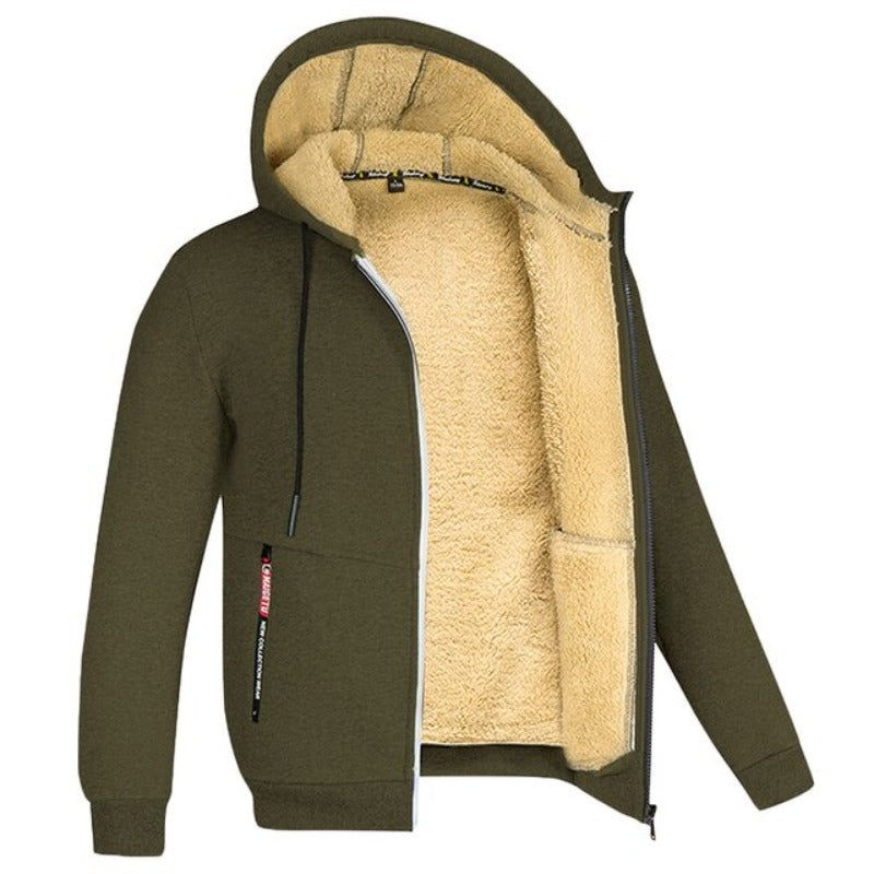 Cardigan à capuche en laine