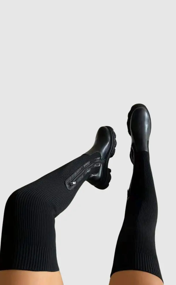 Charlotte | Bottes en maille extensible - 2