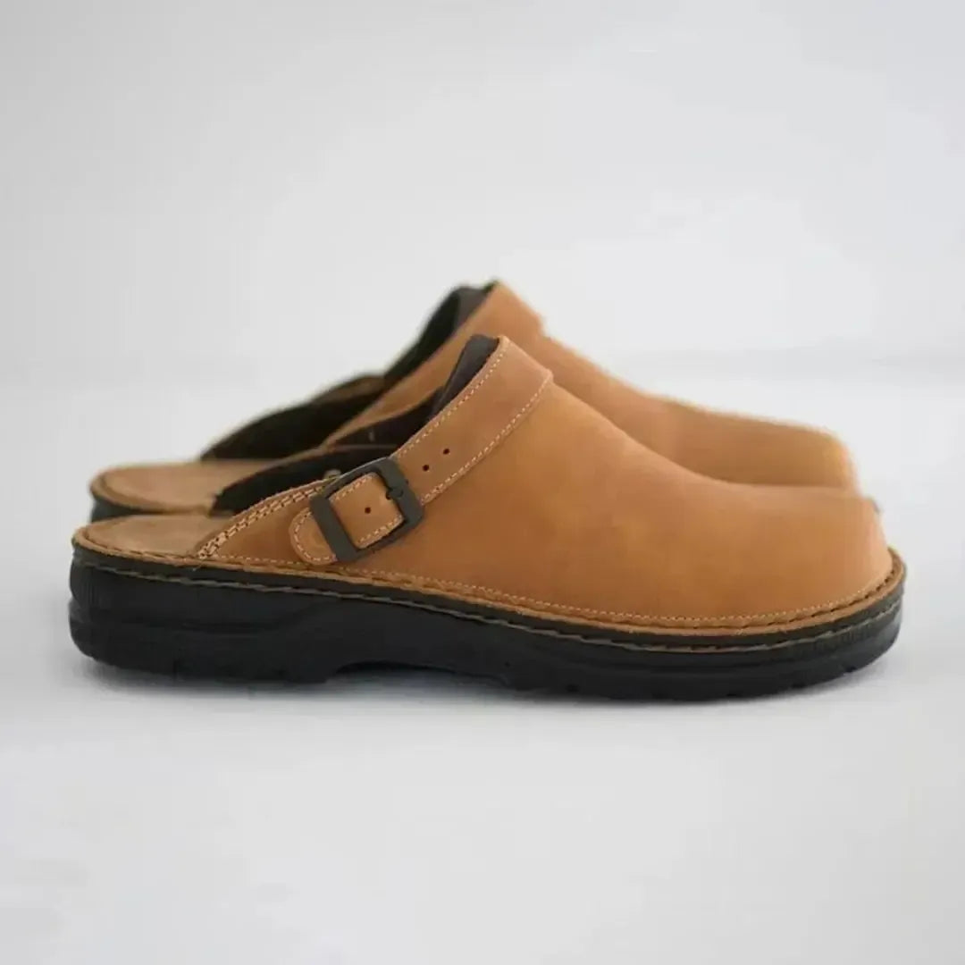 Chaussons homme Lars – Chaussons élégants en cuir, confort premium