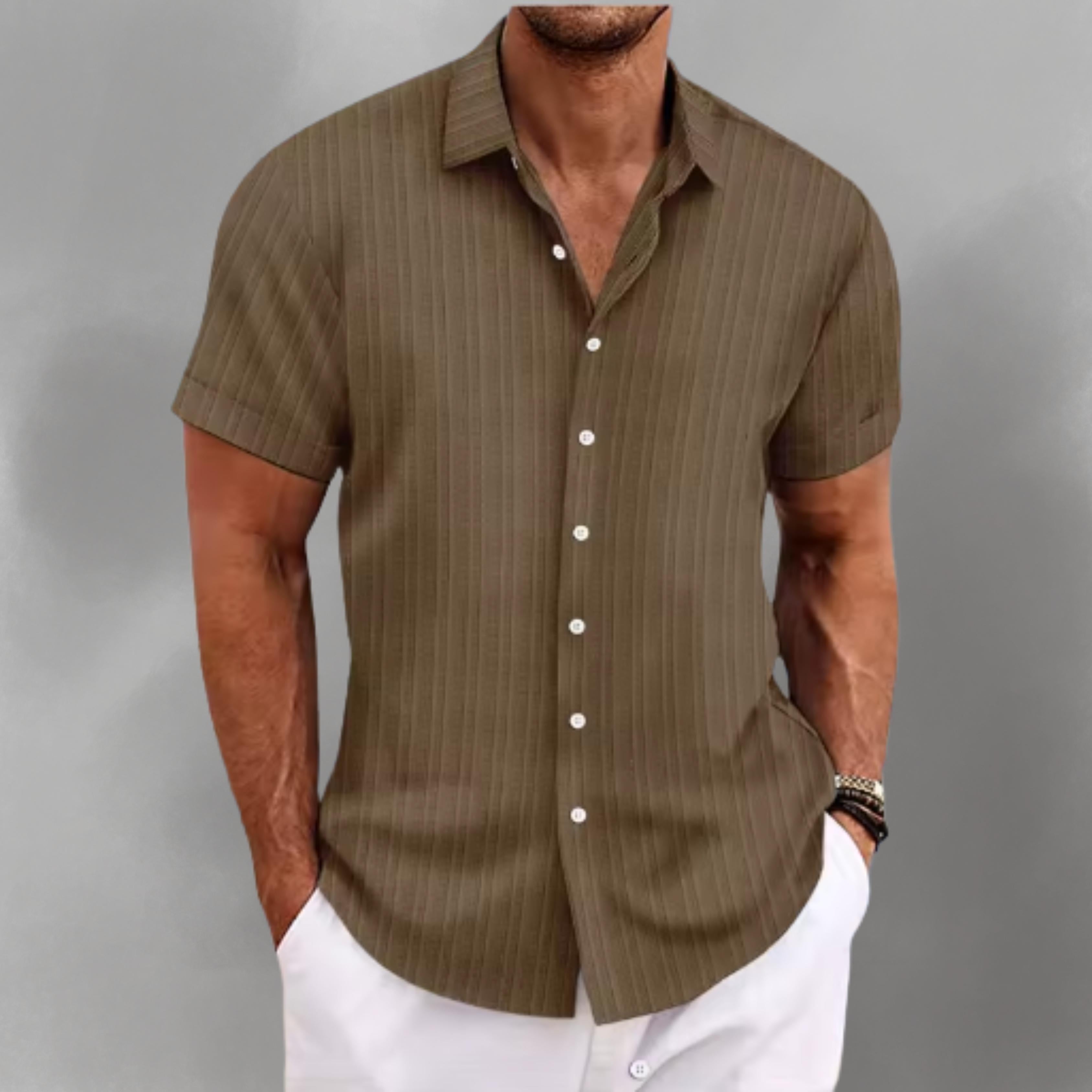 Chemise Homme Chic Décontractée, Parfaite pour l'Été ou le Quotidien
