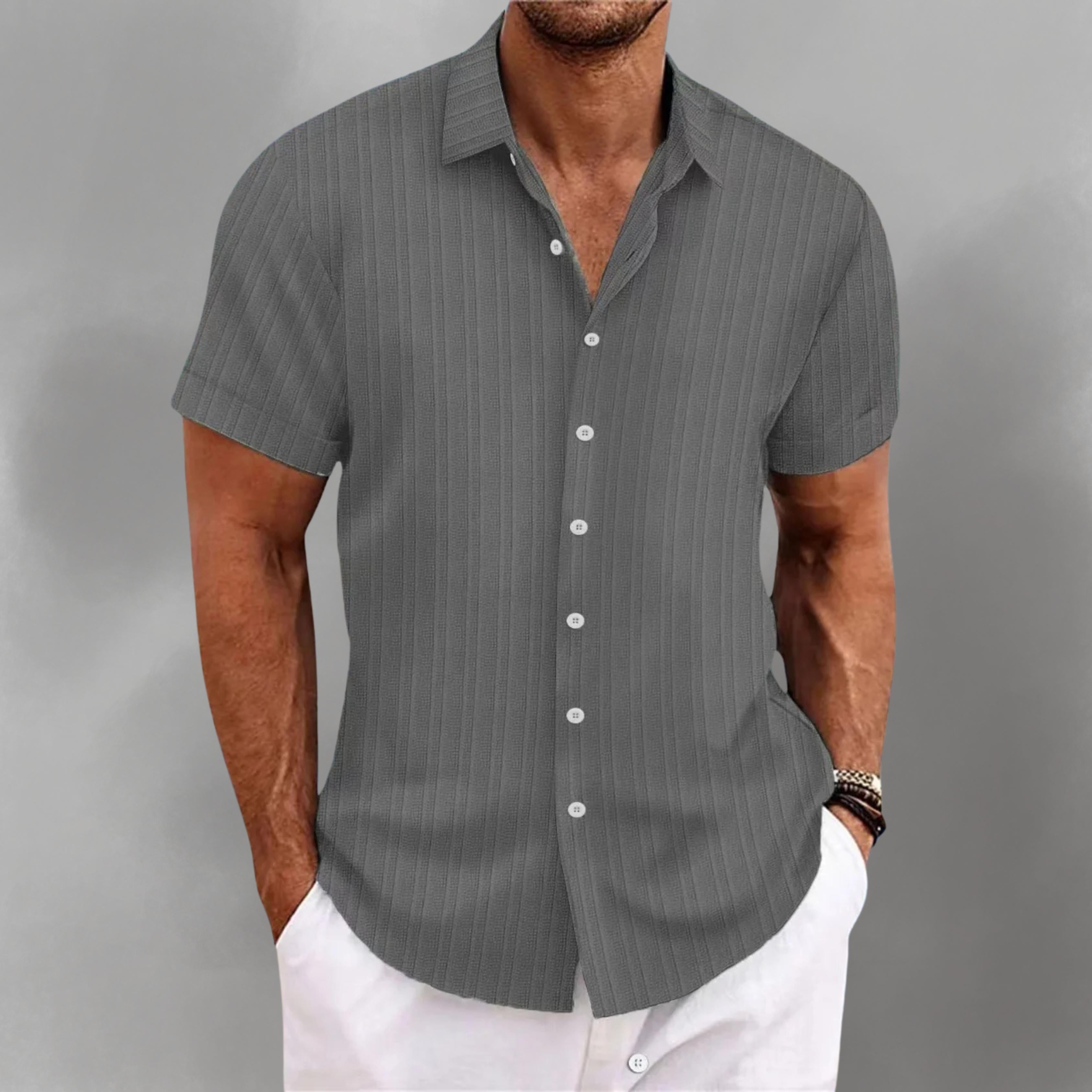 Chemise Homme Chic Décontractée, Parfaite pour l'Été ou le Quotidien
