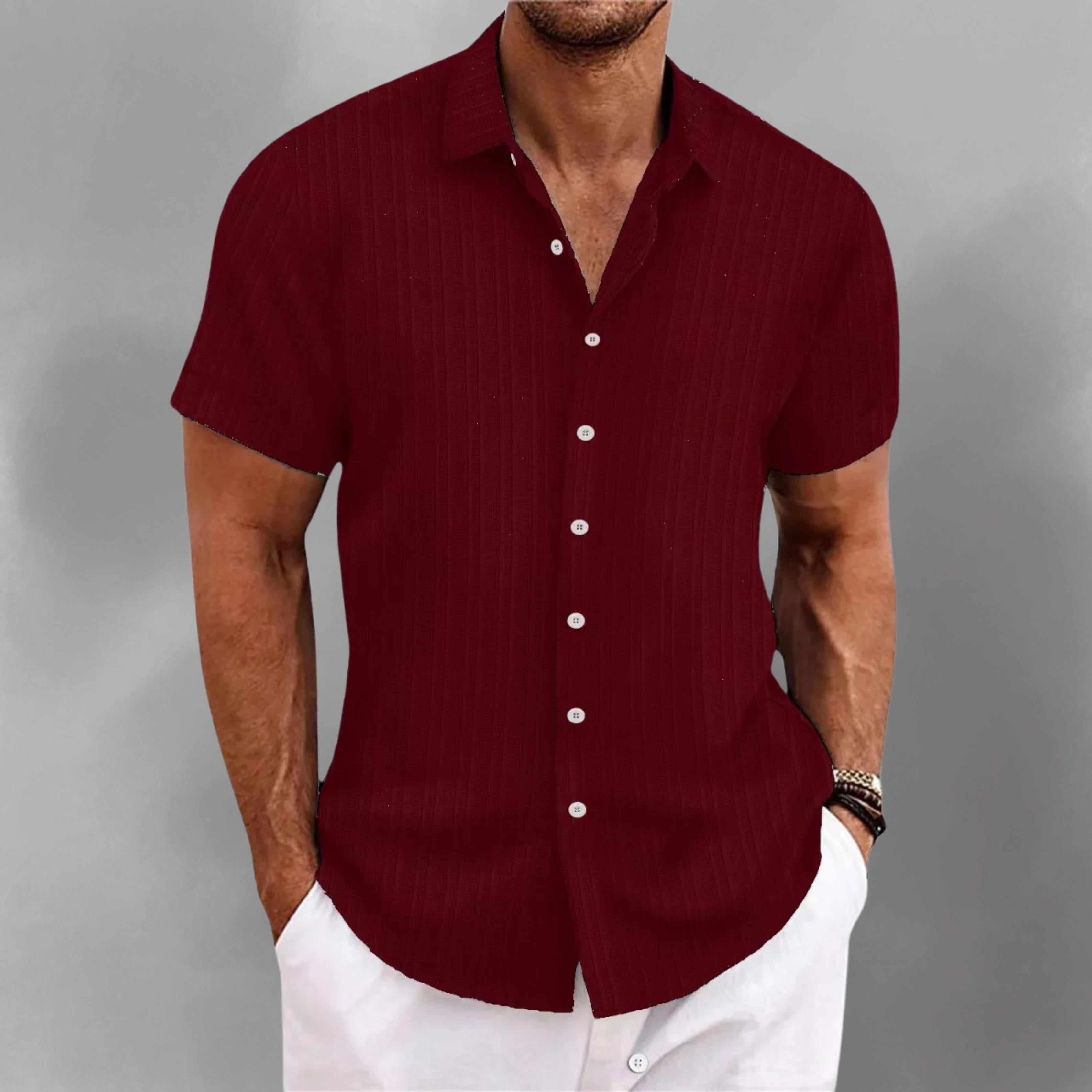 Chemise Homme Chic Décontractée, Parfaite pour l'Été ou le Quotidien
