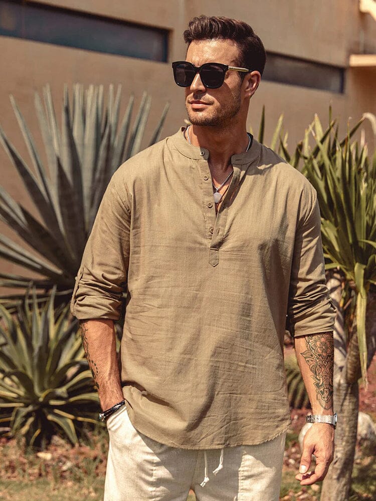 Chemise Homme Col Ouvert, Style Estival Décontracté pour les Vacances