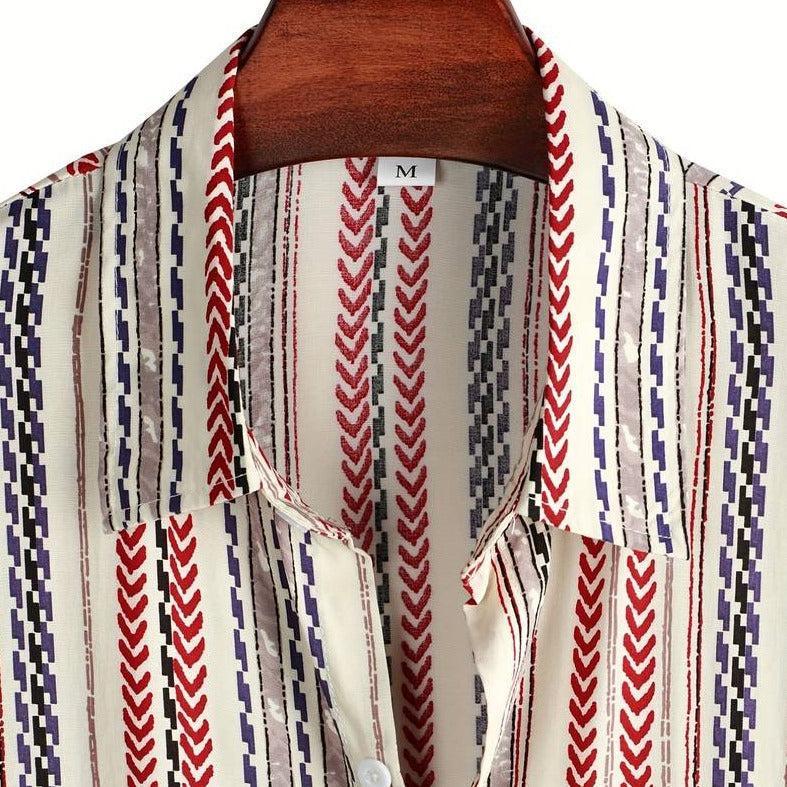 Chemise à rayures asymétriques pour femme – Audacieuse et moderne
