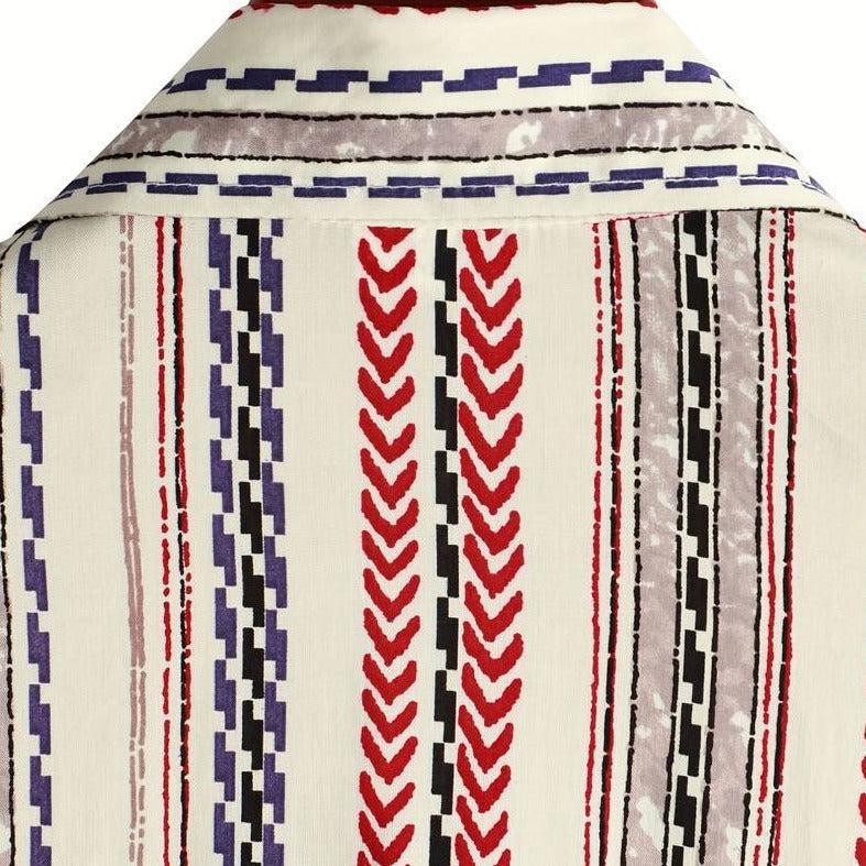 Chemise à rayures asymétriques pour femme – Audacieuse et moderne