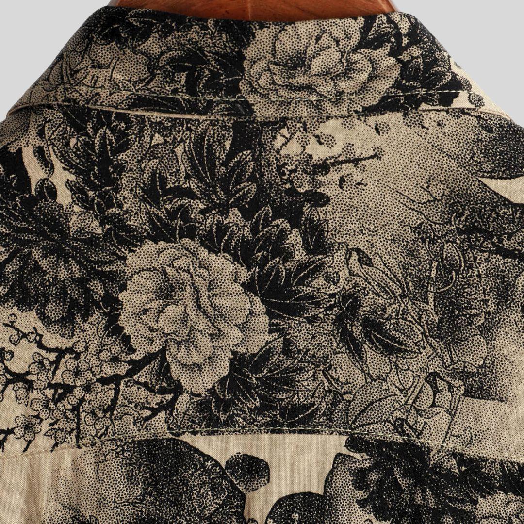 Chemise boutonnée à imprimé floral – Tenue d'été décontractée pour homme