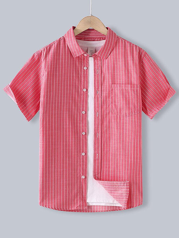 Chemise boutonnée à rayures en coton – Tenue décontractée pour homme