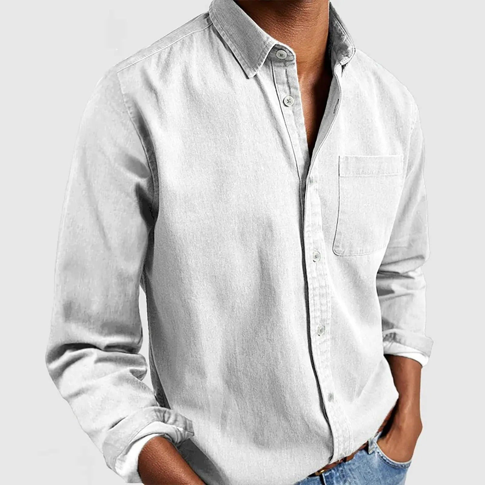 Chemise boutonnée décontractée – Un essentiel intemporel pour homme
