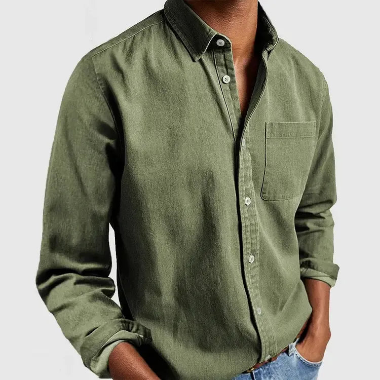 Chemise boutonnée décontractée – Un essentiel intemporel pour homme