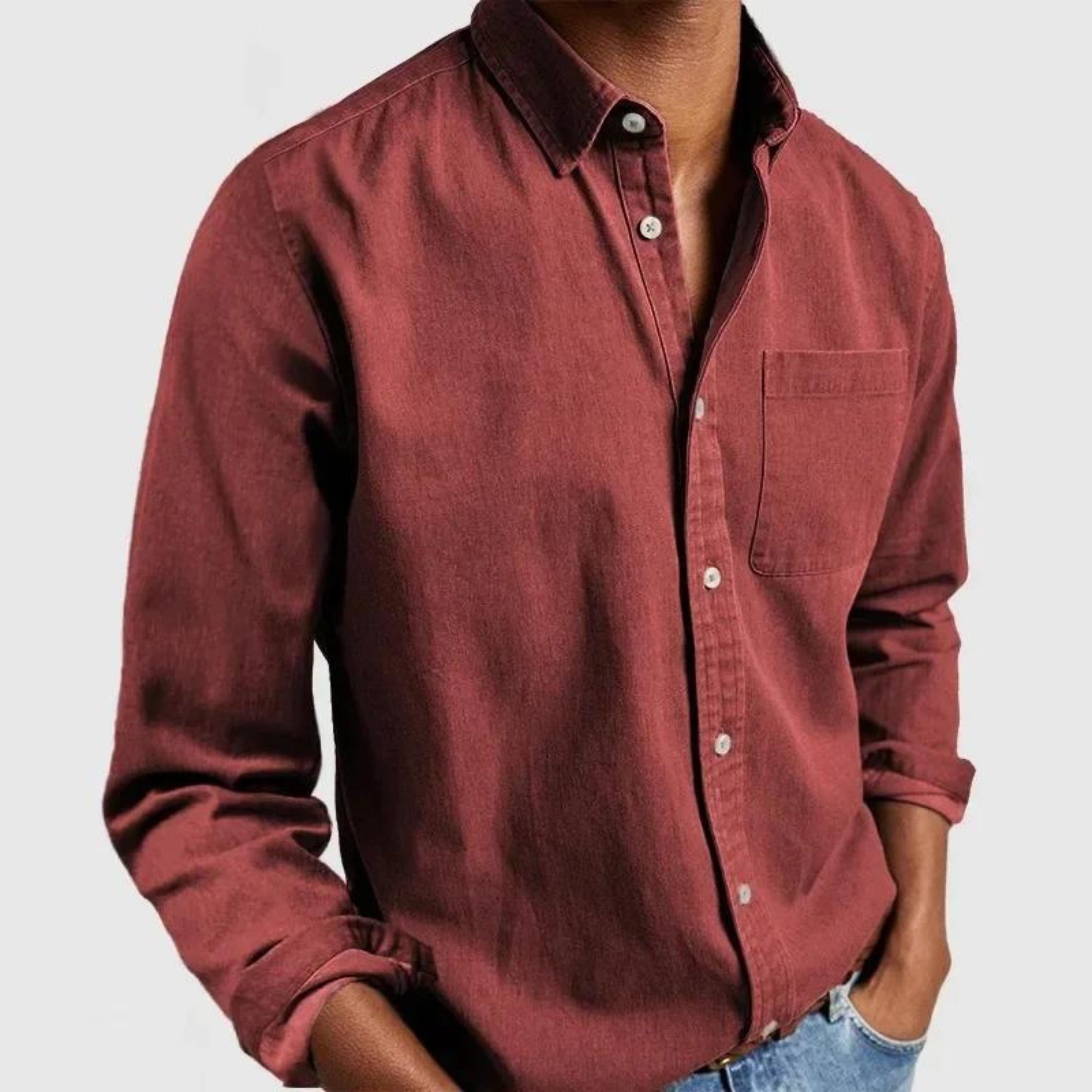 Chemise boutonnée décontractée – Un essentiel intemporel pour homme