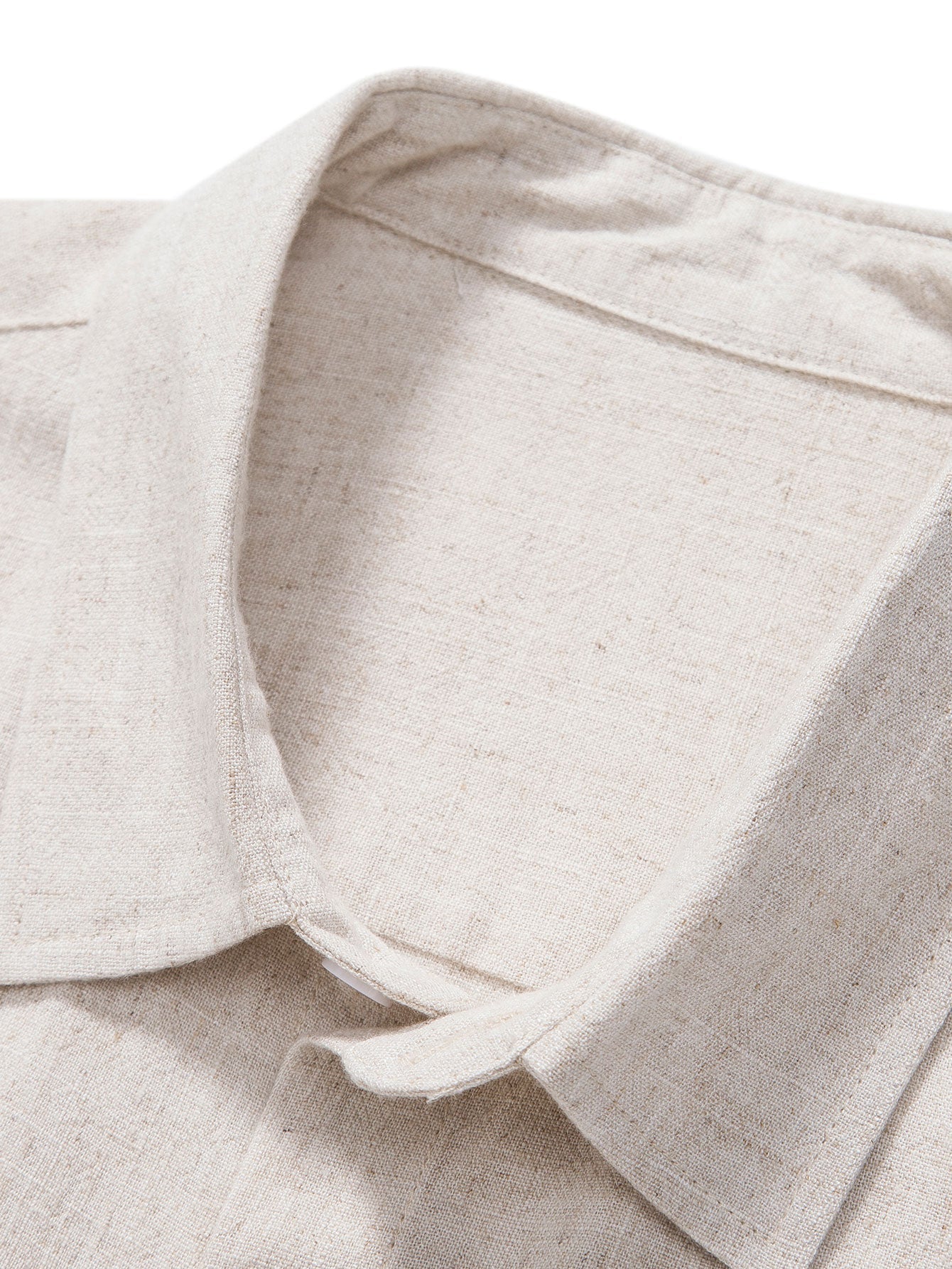 Chemise boutonnée en mélange de lin et de rayonne – Tenue d'été décontractée